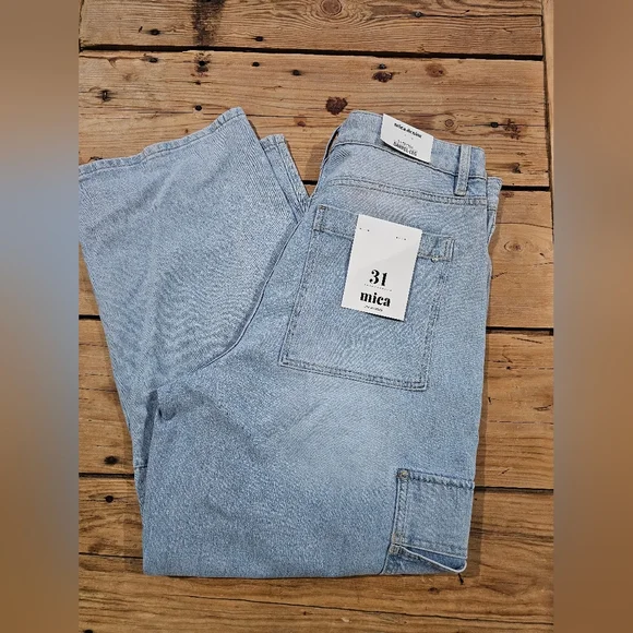 Mica Light Blue Denim Barrel Jeans - Picture 3 of 5